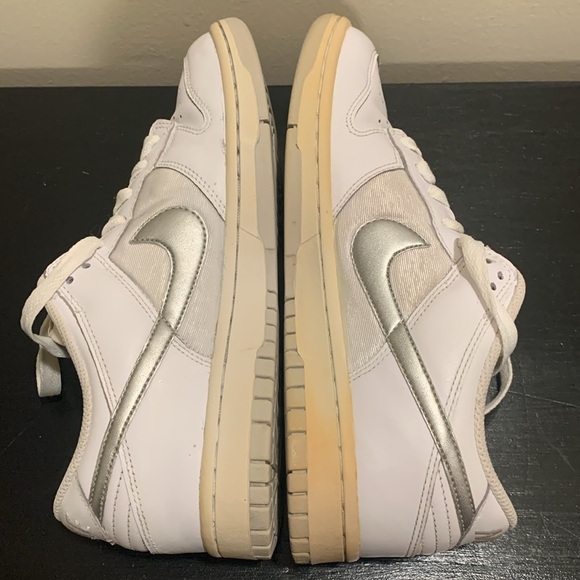 Nike Dunk Low.  2008.  Size 9.  Retro White Pure Platinum. - Picture 6 of 14